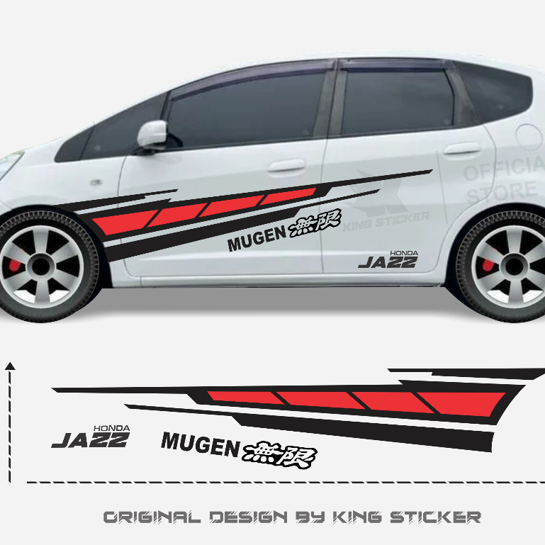 sticker mobil honda jazz // stiker list body mugen power // stiker honda racing honda jazz
