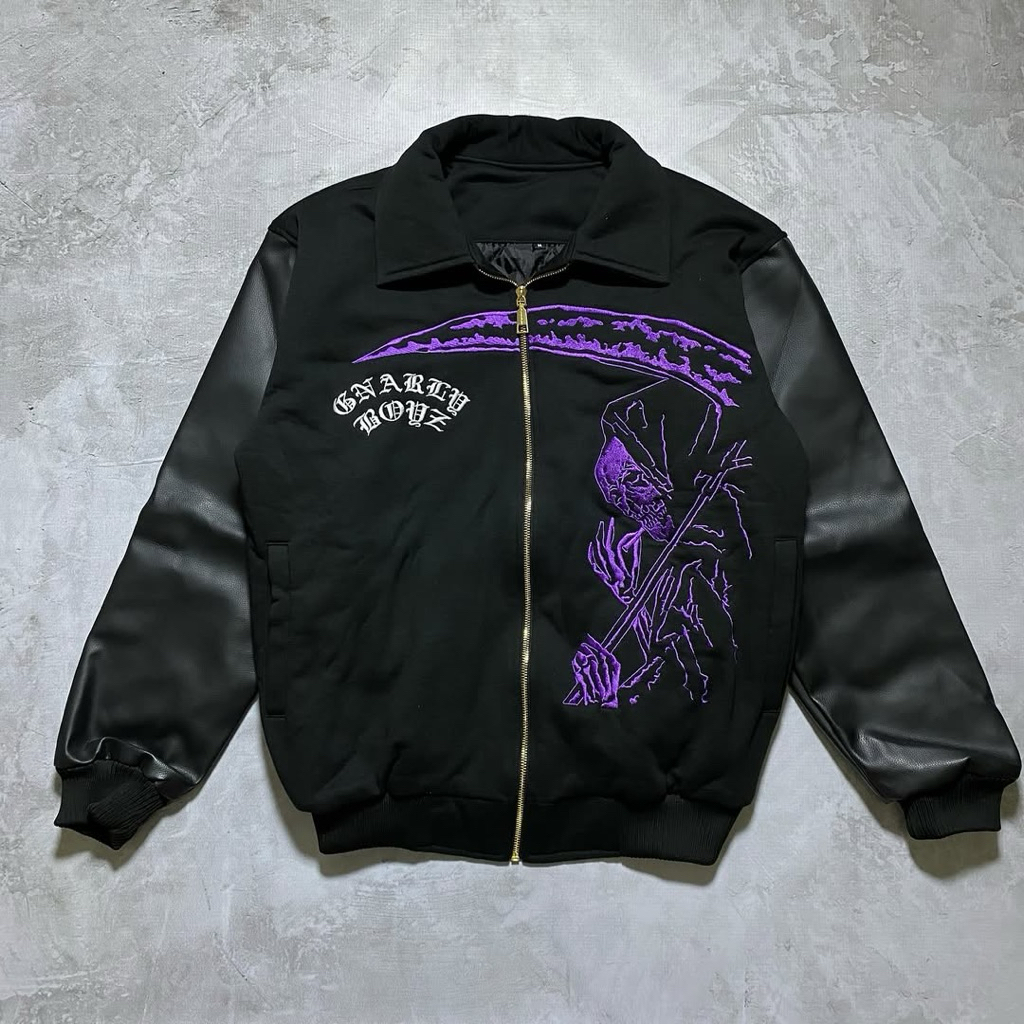GNARLY BOYZ VARSITY LEATHER JACKET