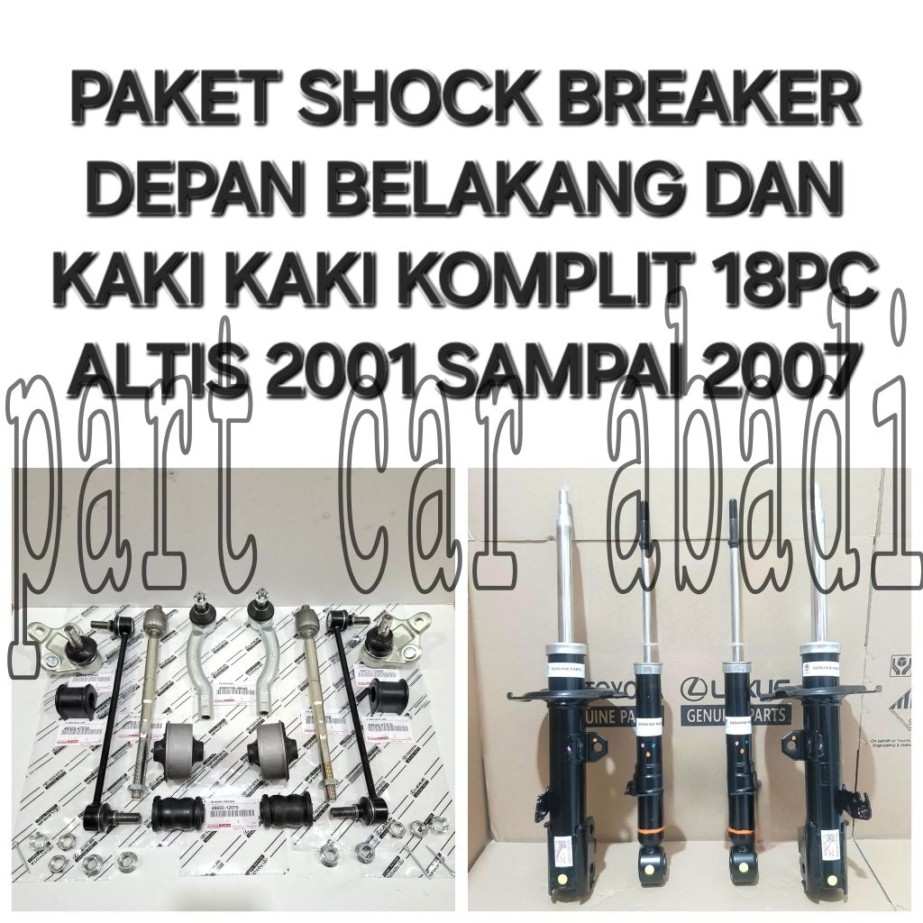 Full Set ShockBreaker Shock Breaker Dan Kaki Kaki Komplit Depan Belakang Support Shock Toyota Altis 