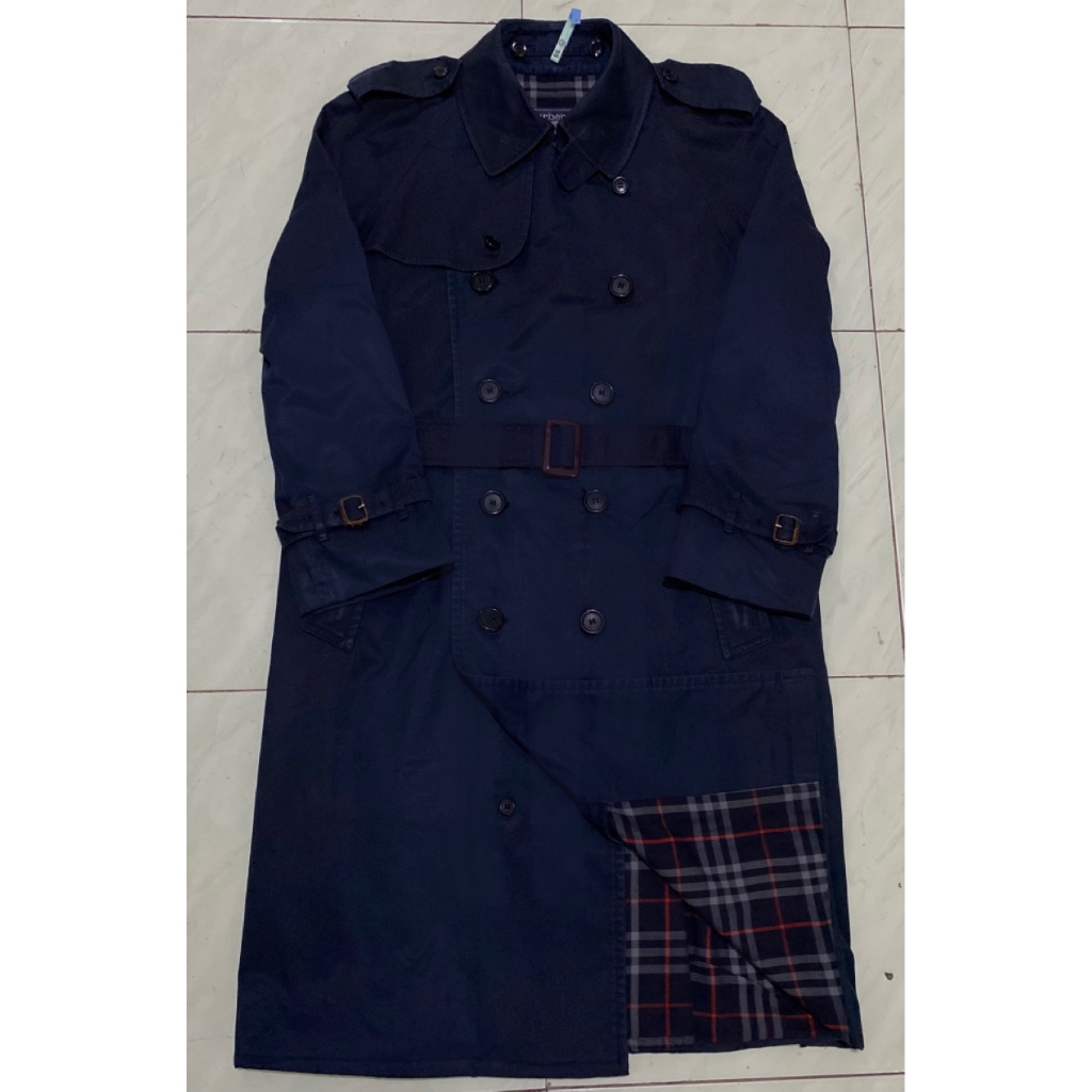 Coat Burberry (Tag lengkap, Navy) / Coat Burberry / Coat Branded