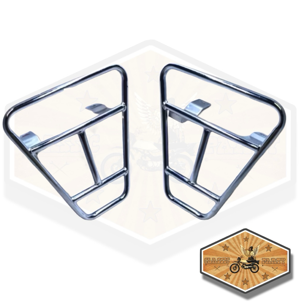 Side bag astrea grand / dudukan kantong pinggir astrea grand warna chrome