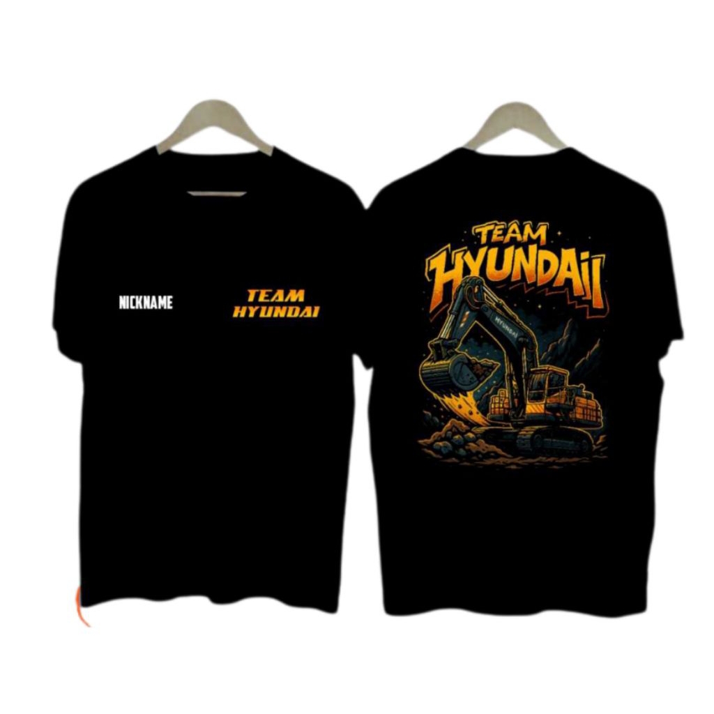 KAOS EXCAVATOR TEAM HYUNDAI//TSHIRT NEW