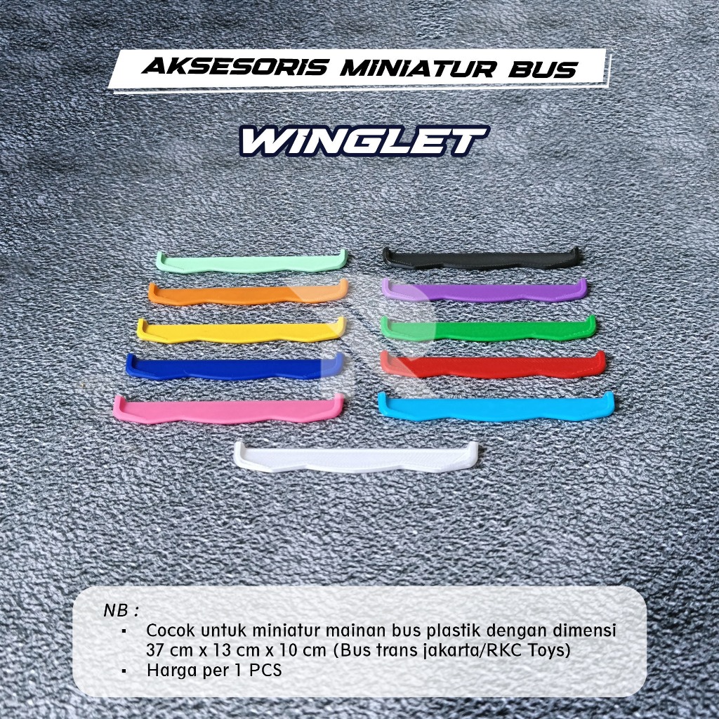 Winglet Panjang Miniatur Bus Plastik JB5 JB3 – Aksesoris Miniatur Bus