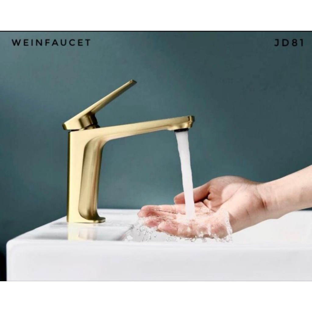 Kran wastafel panas dingin brush gold panas dingin model paloma