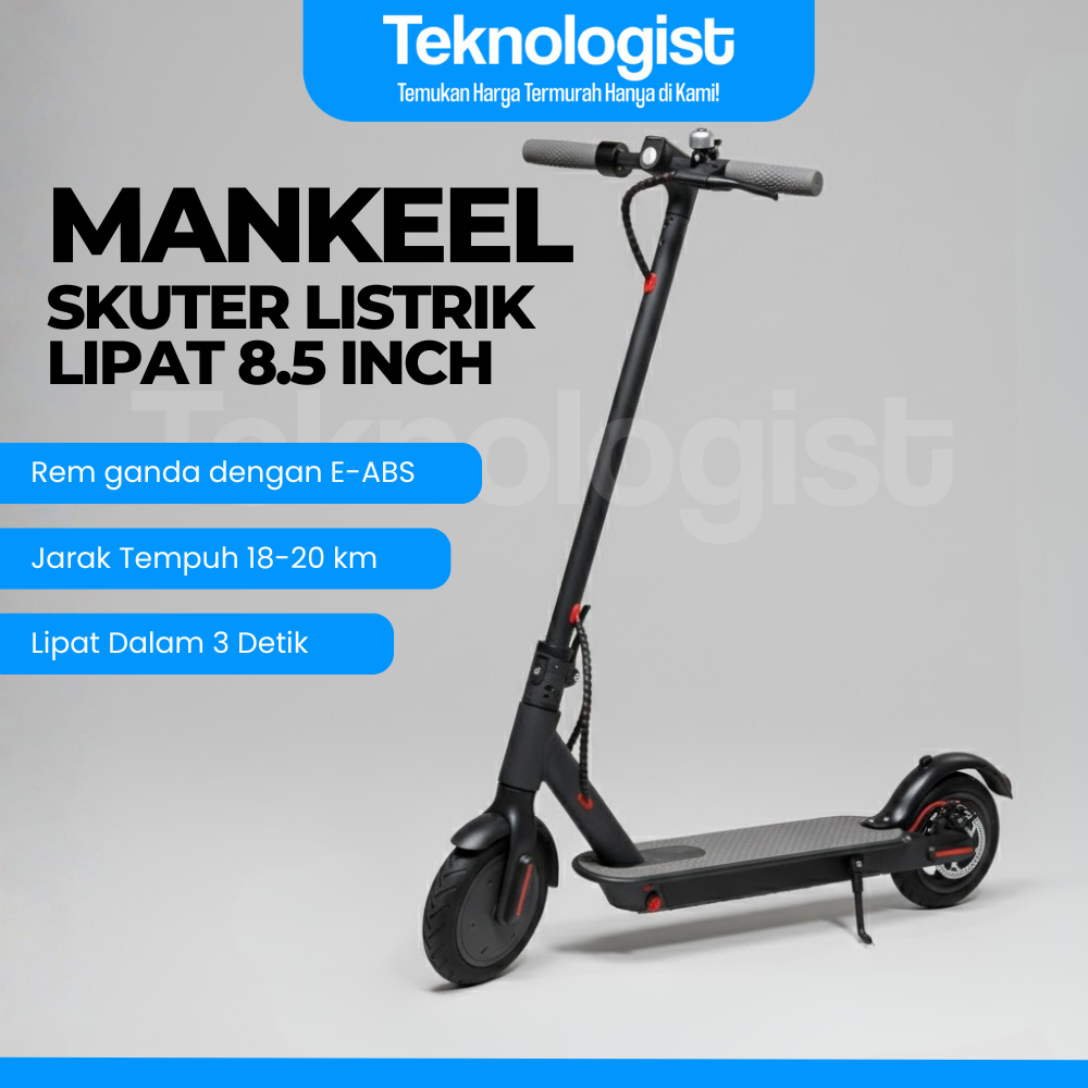 Skuter Listrik Lipat Dewasa 6.6 Ah Powerfull Electric Scooter Ban 8.5 Inch