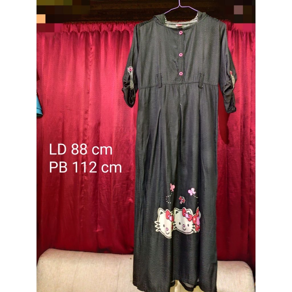 Gamis denim anak preloved