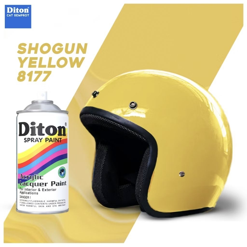 CAT SEMPROT AEROSOL DITON 8177 SHOGUN YELLOW COLOURS ACRYLIC LACQUER PAINT SPRAY WARNA KUNING SUZUKI
