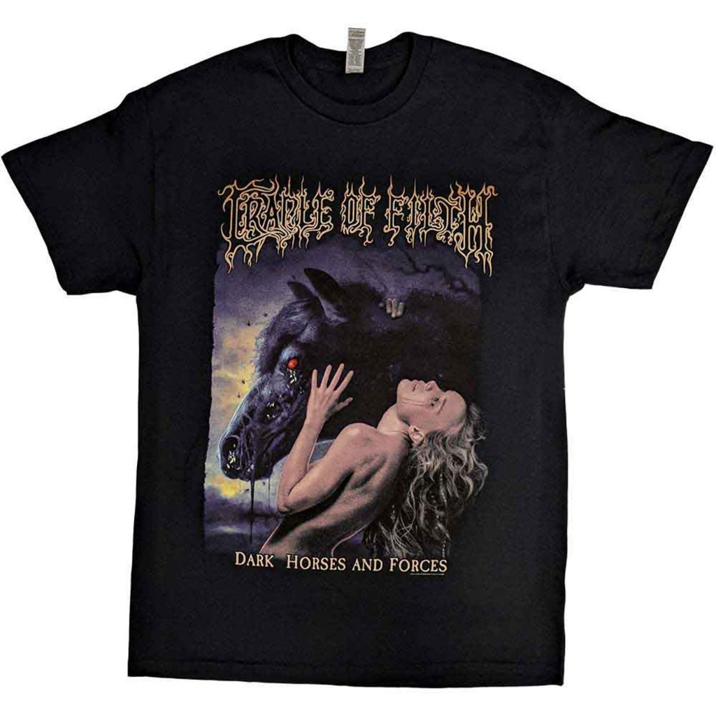 Kaos band Official Cradle Of Filth - Dark Horses Original t-shirt Pria Wanita
