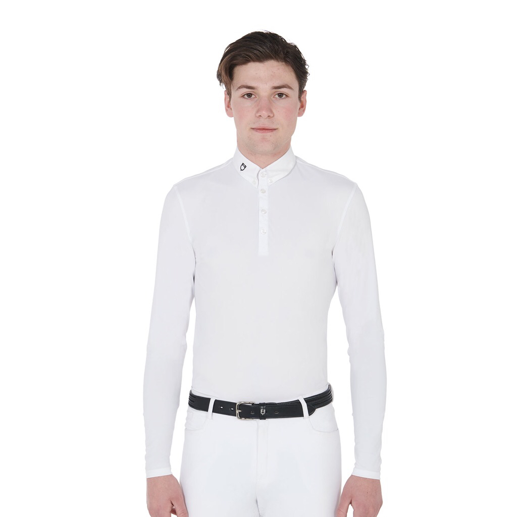 Equestro Men’s Long Sleeve Competition Polo Shirt / Atasan Berkuda Pria