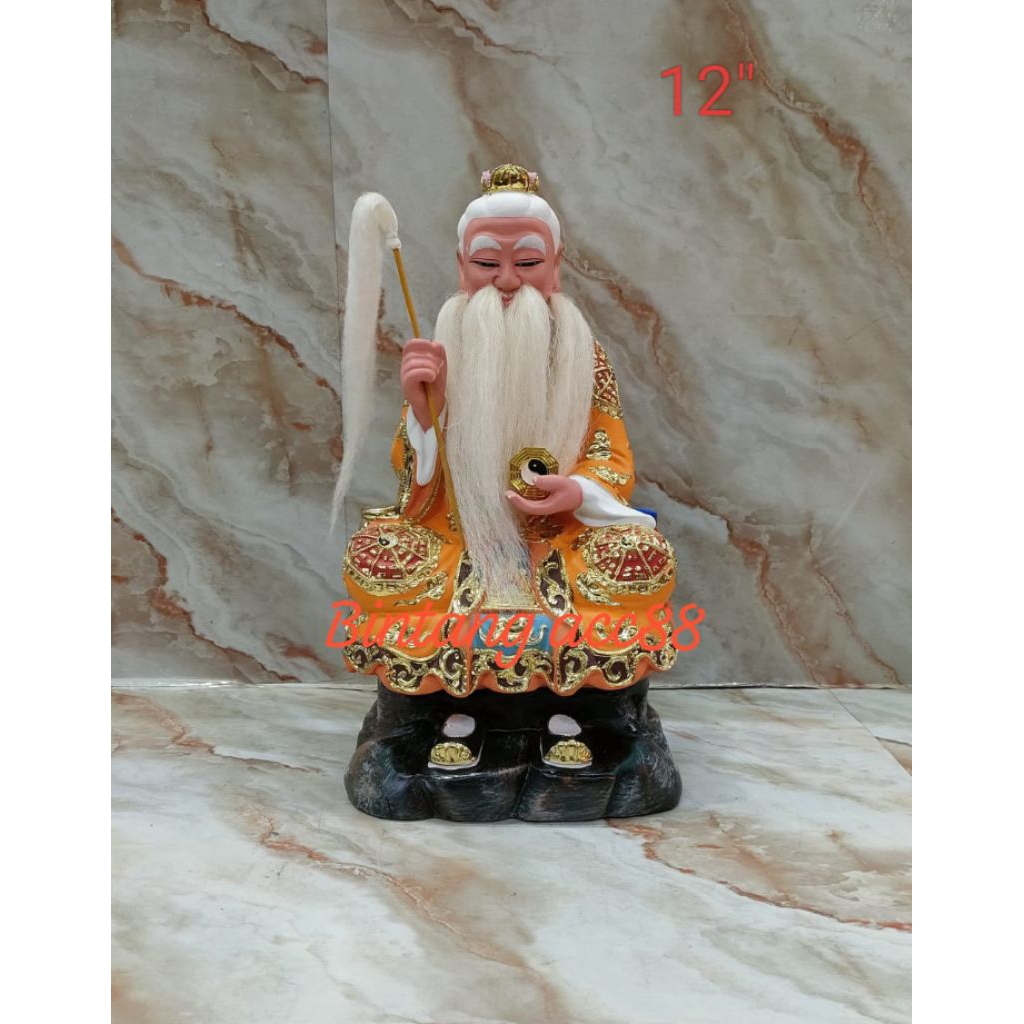 patung dewa thai siong / thai siong lau cin - kayu - 12inch