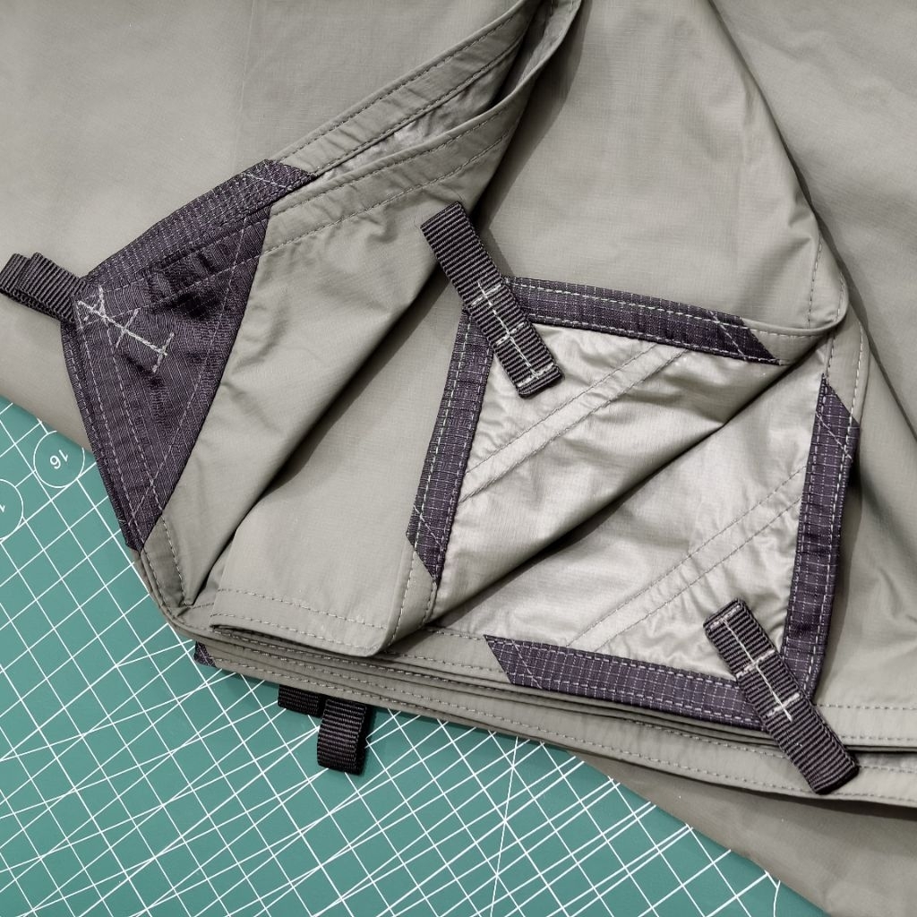 Flysheet Nylon mini ripstop 2x3 (15 loop) Shelter Atap Tenda Tebal