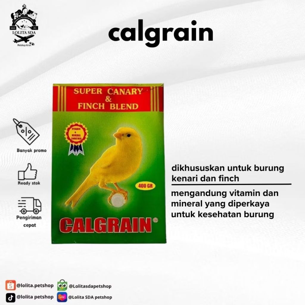 CALGRAIN PAKAN BURUNG IMPORT PAKAN KENARI BERVITAMIN PAKAN BURUNG KENARI