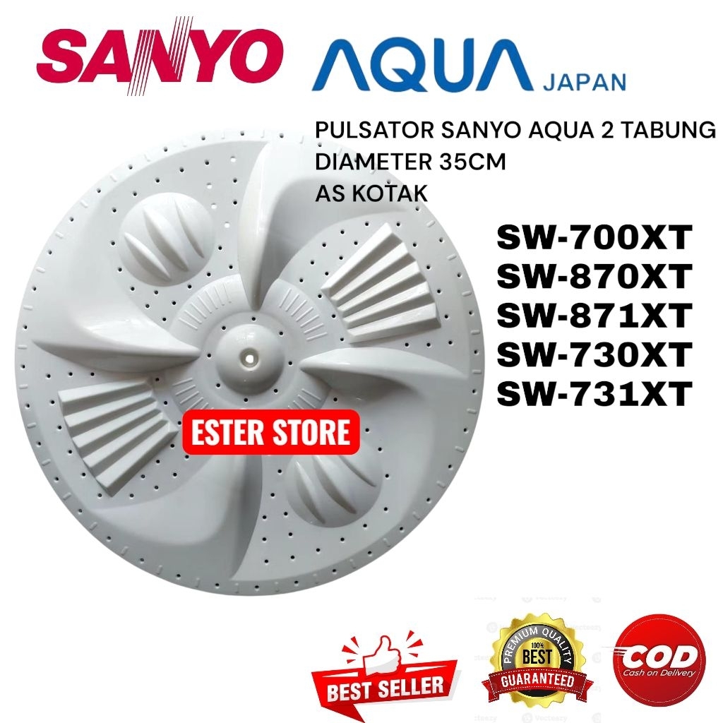 Pulsator Sanyo SW-700XT SW-870XT SW-871XT SW-730XT SW-731XT Pulsator Mesin Cuci Sanyo 2 Tabung As ko