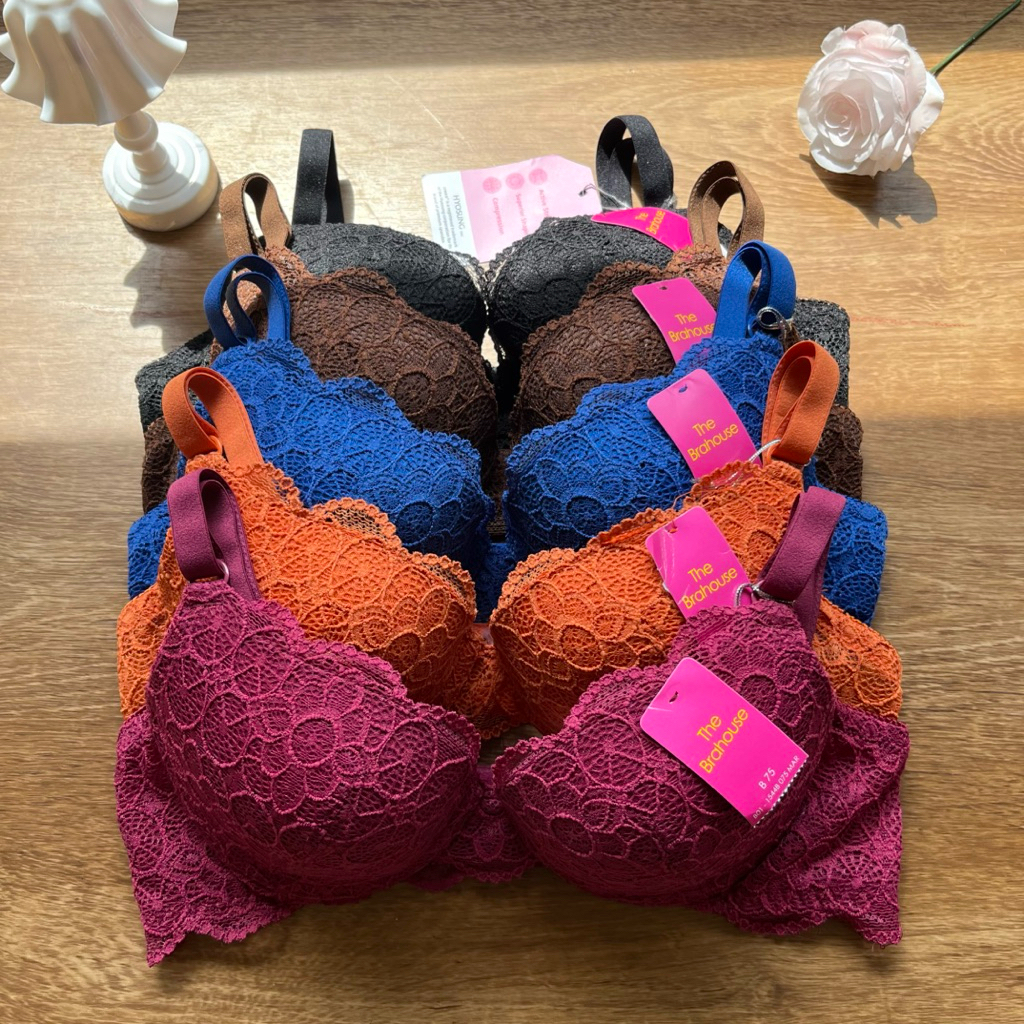 THE BRAHOUSE PUSH UP BRA BERKAWAT BH SIZE 32B/B70 34B/B75 36B/B80 PENGAIT 2x3 STEP BH PUSH UP THE BR