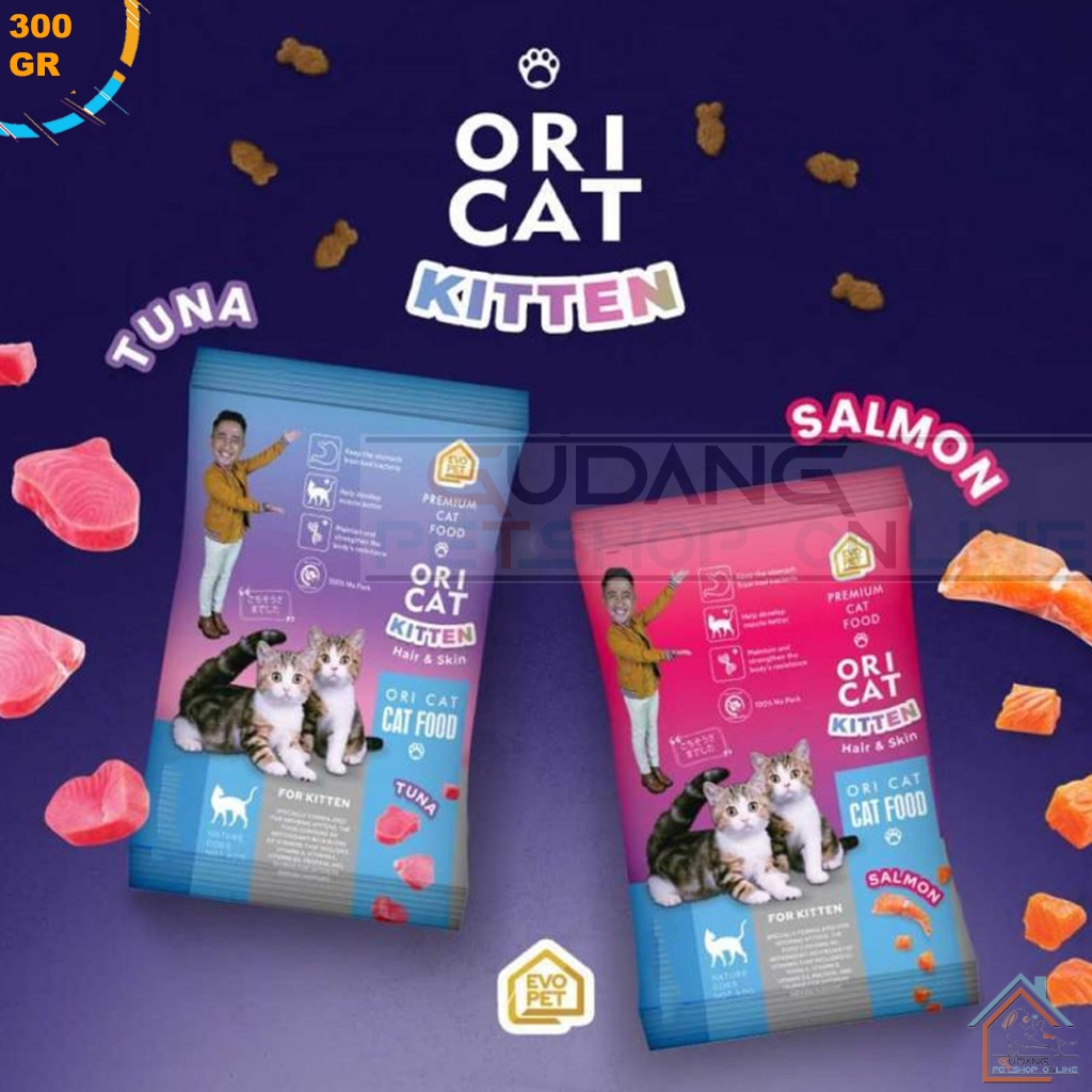 Ori Cat Kitten Hair & Skin Solutions Makanan Kucing Dry Food / OriCat Kitten Freshpack / Repack Maka