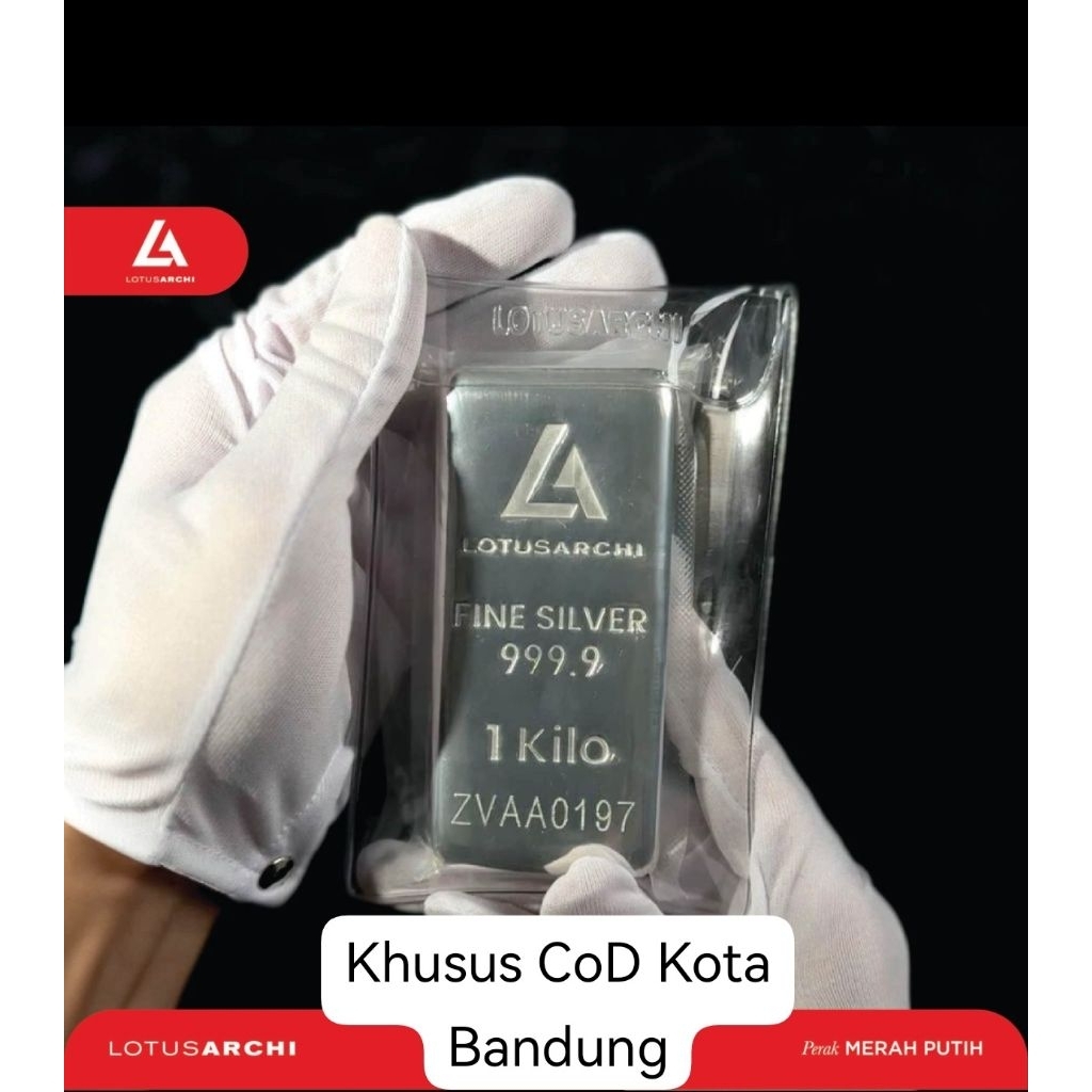 Lotus Archi Perak Batangan - Logam Mulia Perak 999,9 Silver Bar