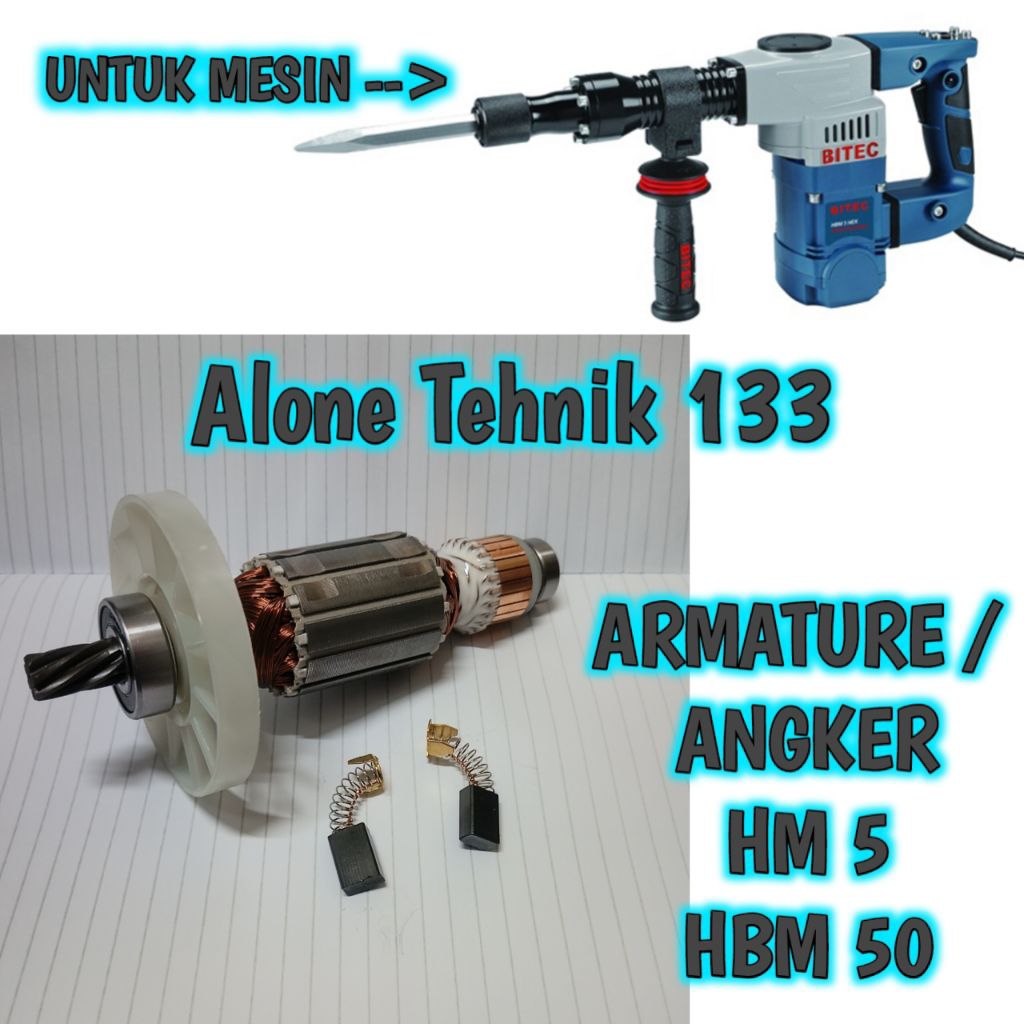 ARMATURE BITEC HBM5 HBM50 ANGKER MESIN BOR BOBOK BETON BITEC HBM 5 HBM 50 ROTOR MESIN BOR BOBOK BETO