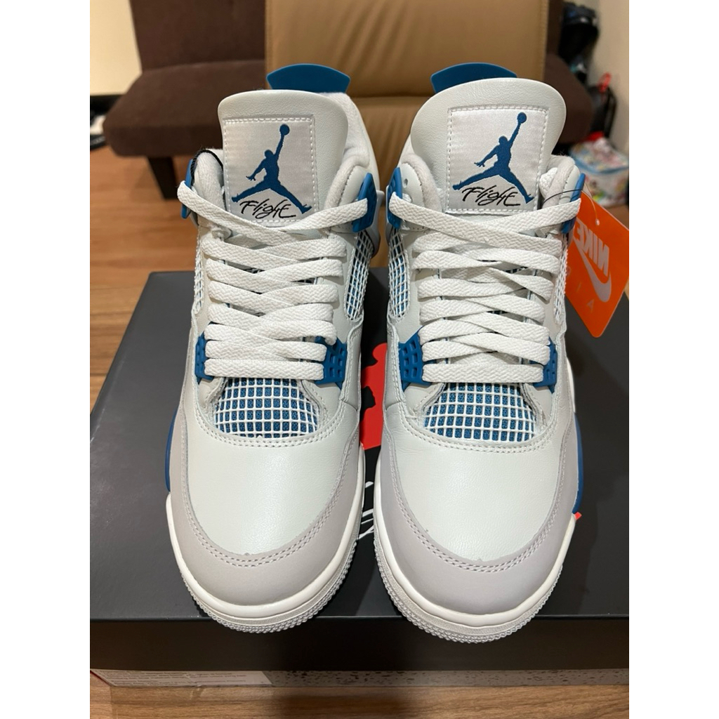 SEPATU AIR JORDAN 4 RETRO MILITARY BLUE | NIKE ORIGINAL