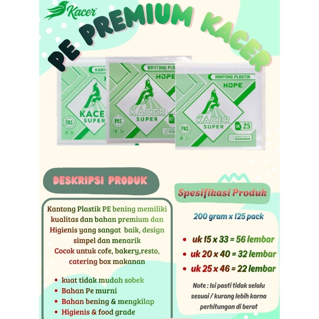 Plastik kresek Bening Kantong PEX bening / hd Kantong  pex bening tebal