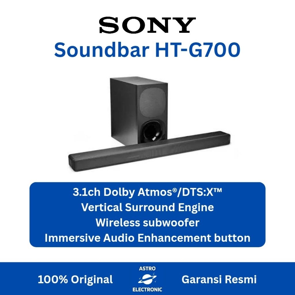 SONY HT-G700 / HTG700 / G700 SOUNDBAR DOLBY ATMOS