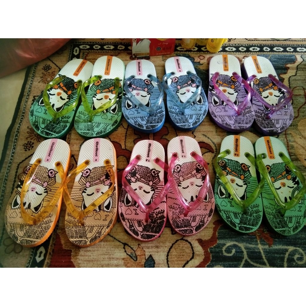 Sandal jepit anak karakter/Sky Boat