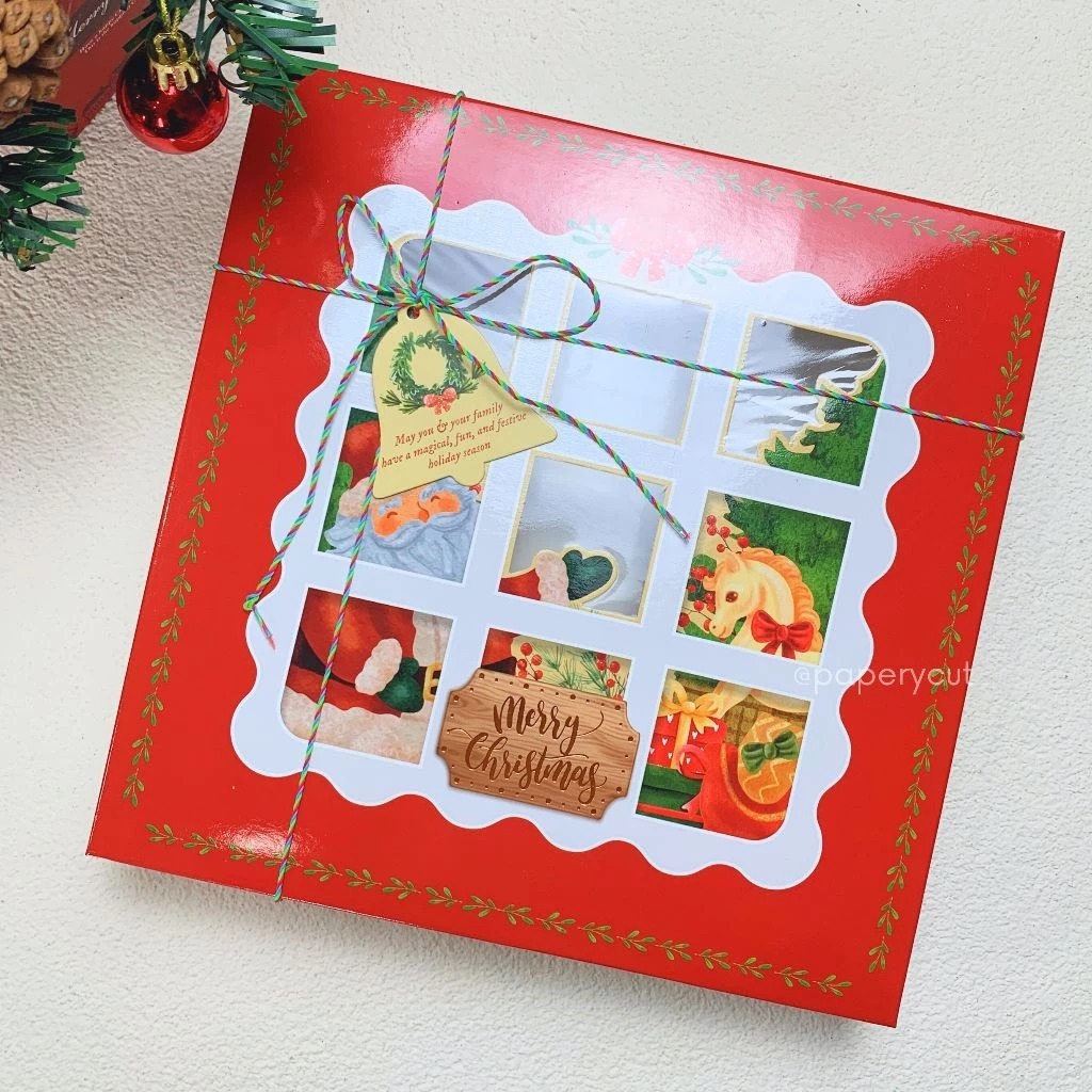 Box Dus Kotak Packaging Kue Cookies Hampers / Gift Natal - 25 x 25 x 5 Cm