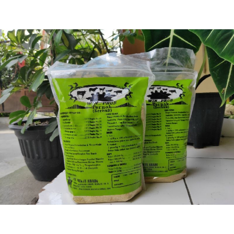 PREMIX - WIN PROB KERING 1 KG - Probiotik Ternak Untuk Fermentasi Pakan & Campur Pakan Sapi Kambing 