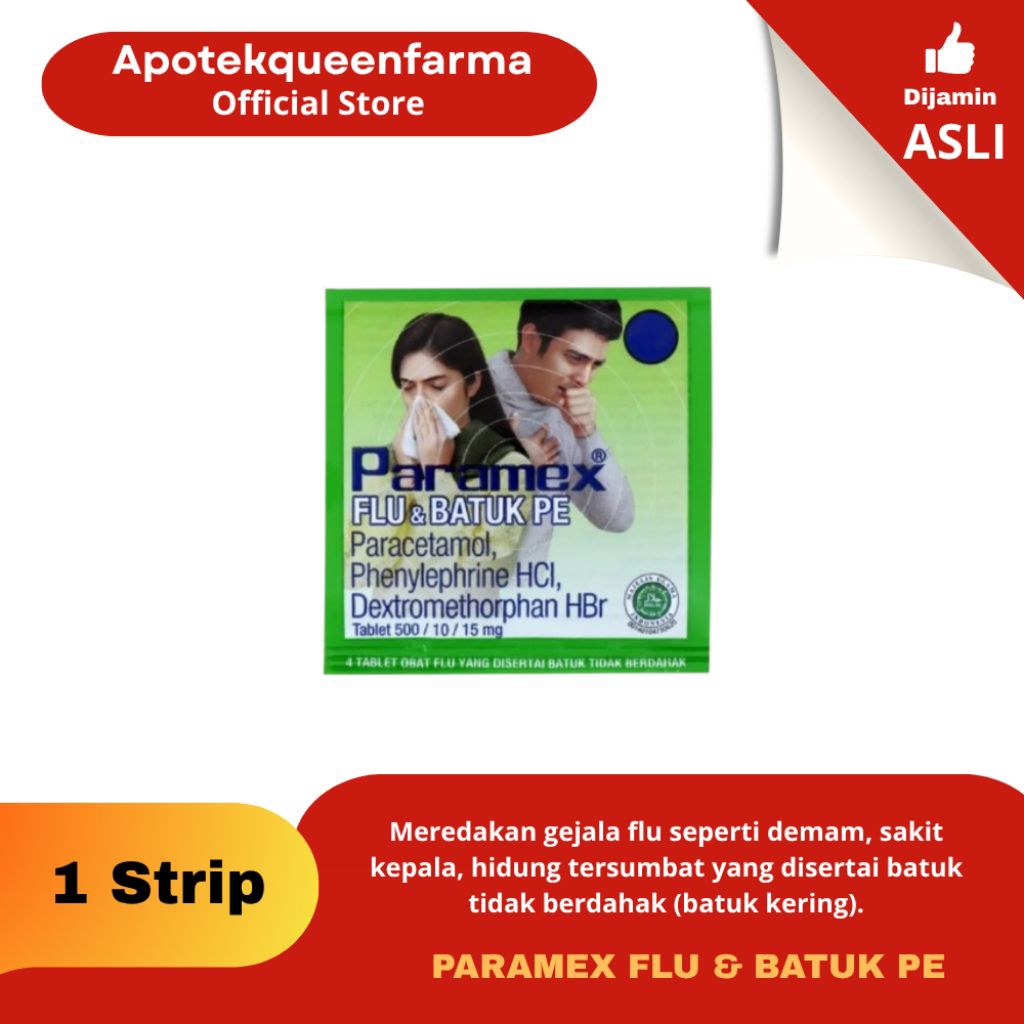 Paramex Flu & Batuk PE untuk meredakan gejala flu dan batuk