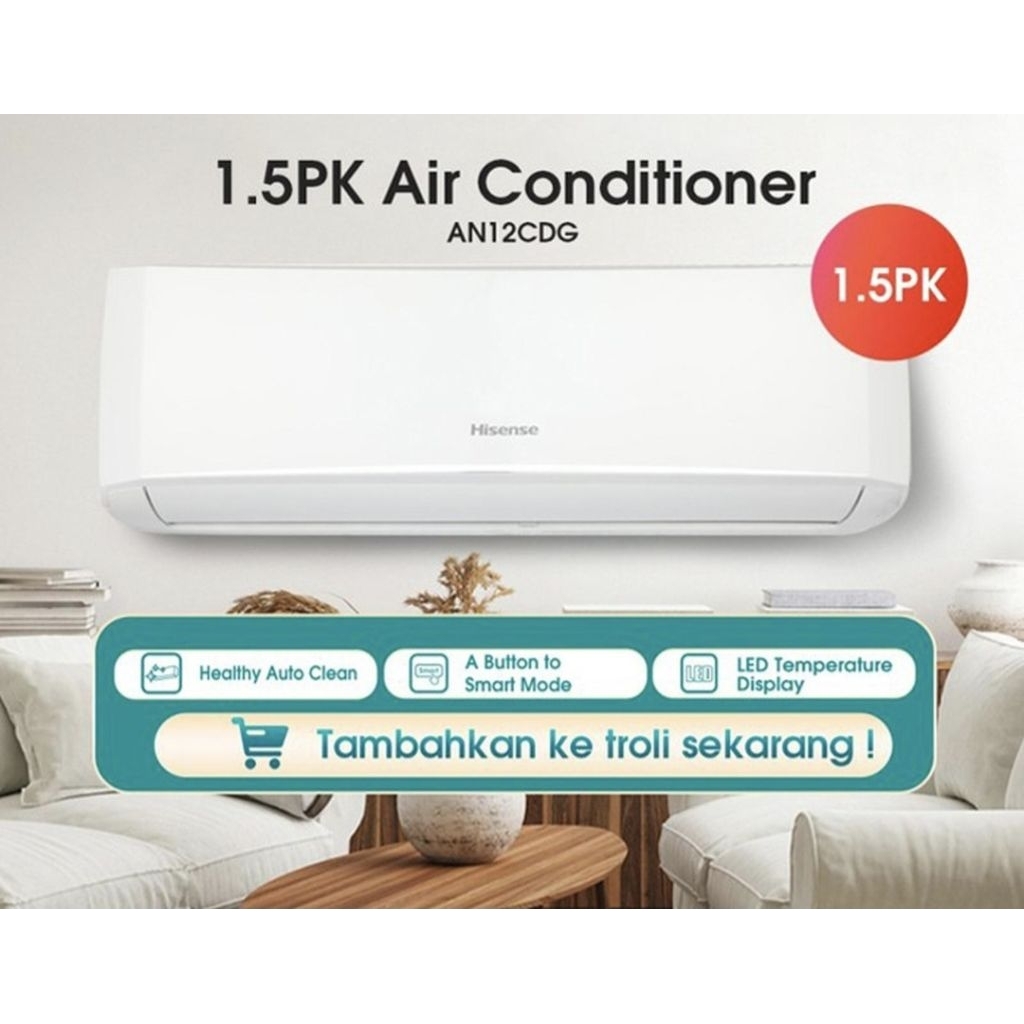 AC HISENSE 1,5 PK AN 12 CDG