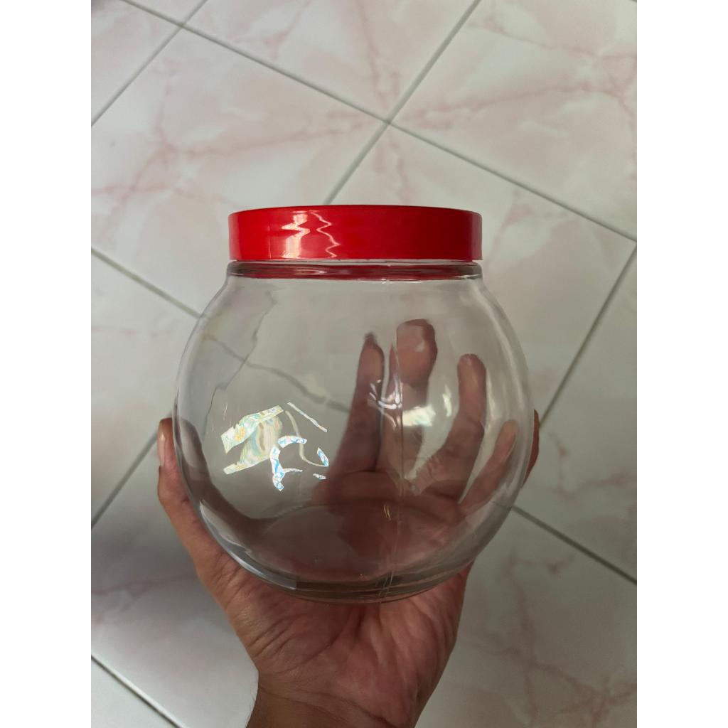 Toples kaca tutup plastik || Toples untuk tempat kopi, gula dan teh || Toples serba guna