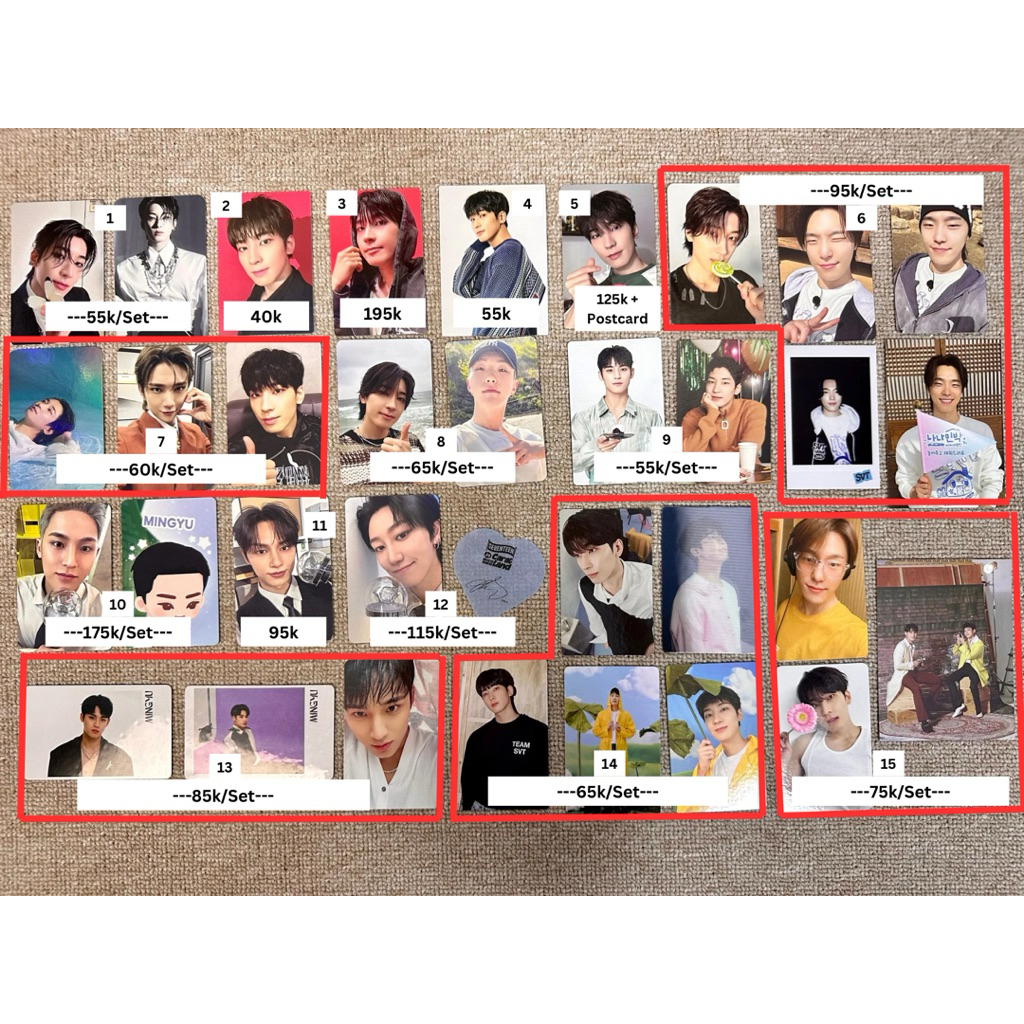 [READY] SEVENTEEN PHOTOCARD OFFICIAL WONWOO TRADING CARD JEON WONWOO MINGYU JUN THE8 CARATZONE CARAT