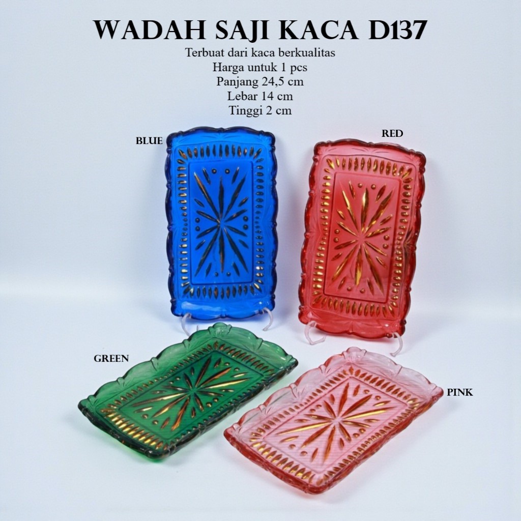 CAPODIMONTE Wadah Saji / Piring Saji Kaca 1 Pcs