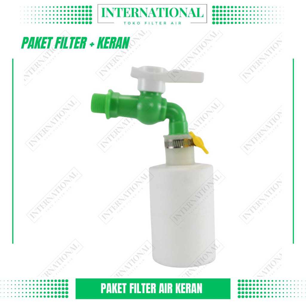 Filter Keran Easy Tap kran plastik  Drat 1/2" / Filter Air Kran Praktis Lengkap Siap Pakai