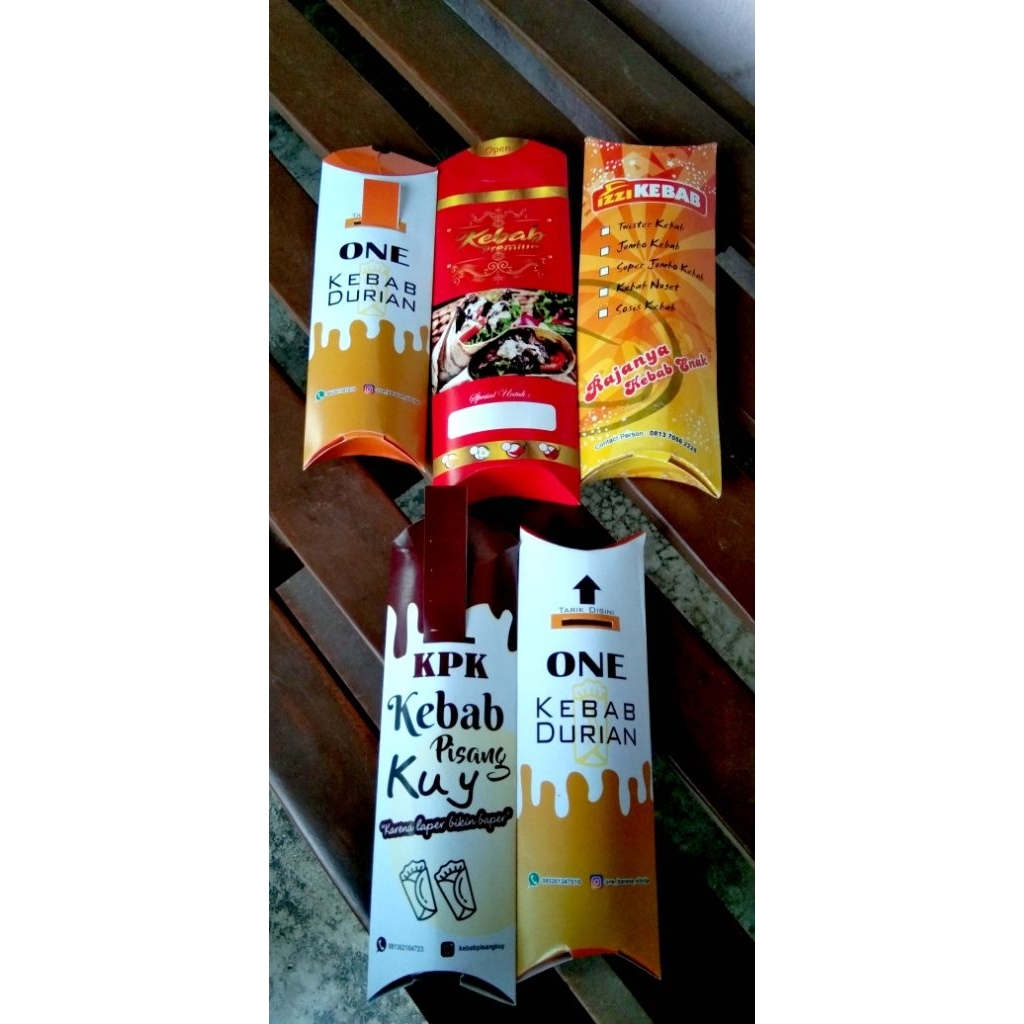 Custom order Brand kotak kebab