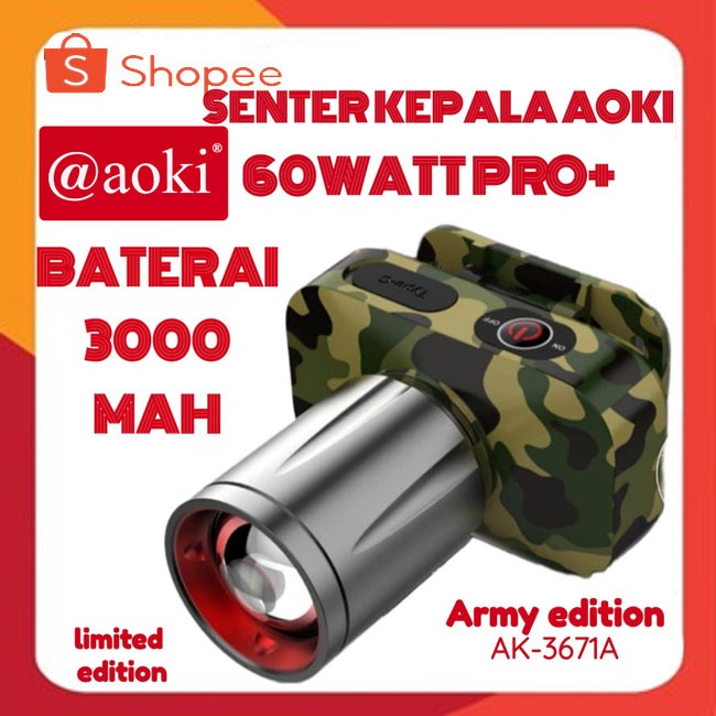 AOKI SENTER ZOOM LORENG/ ARMY AK-3671A/3672K - ARMY AK-3671A PUTIH / KUNING