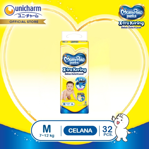 MamyPoko Pants X-tra Kering - M 32 - Popok Celana