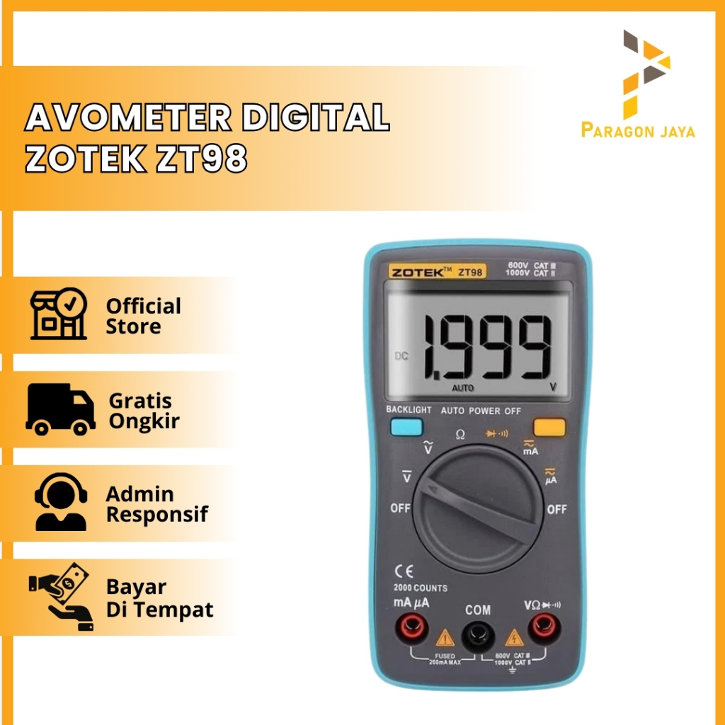 AVOMETER DIGITAL ZOTEK ZT98 / MULTITESTER DIGITAL ZT98