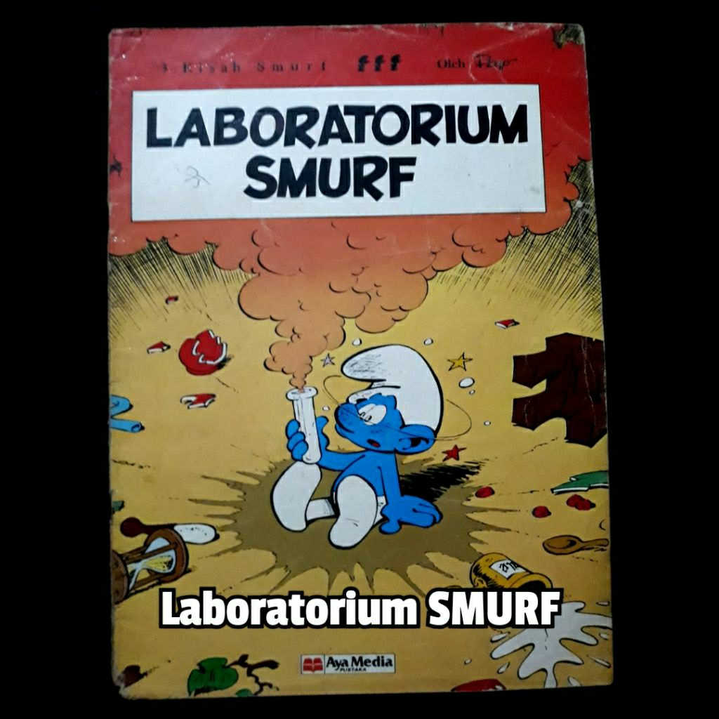 komik jadul langka LABORATORIUM SMURF_ komik besar