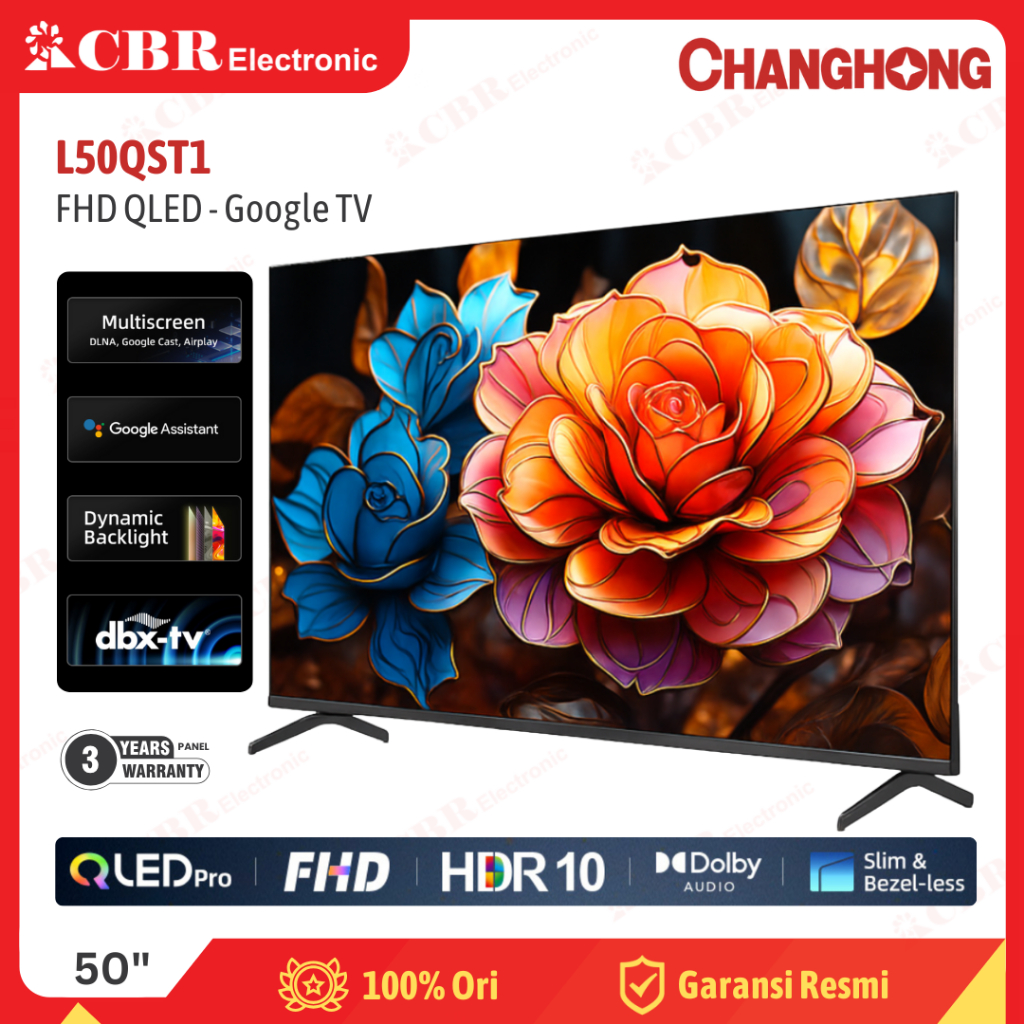 TV CHANGHONG 50 Inch LED L50QST1 (FHD QLED  – Google TV)