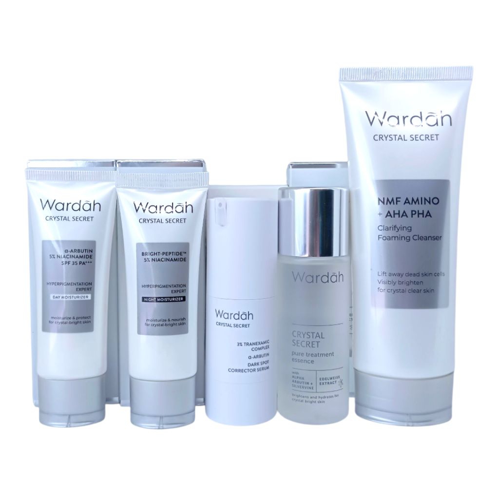 Wardah Paket Crystal Secret/ Wardah White Secret Series Skincare/ Pemutih Wardah / Wardah Paket mura