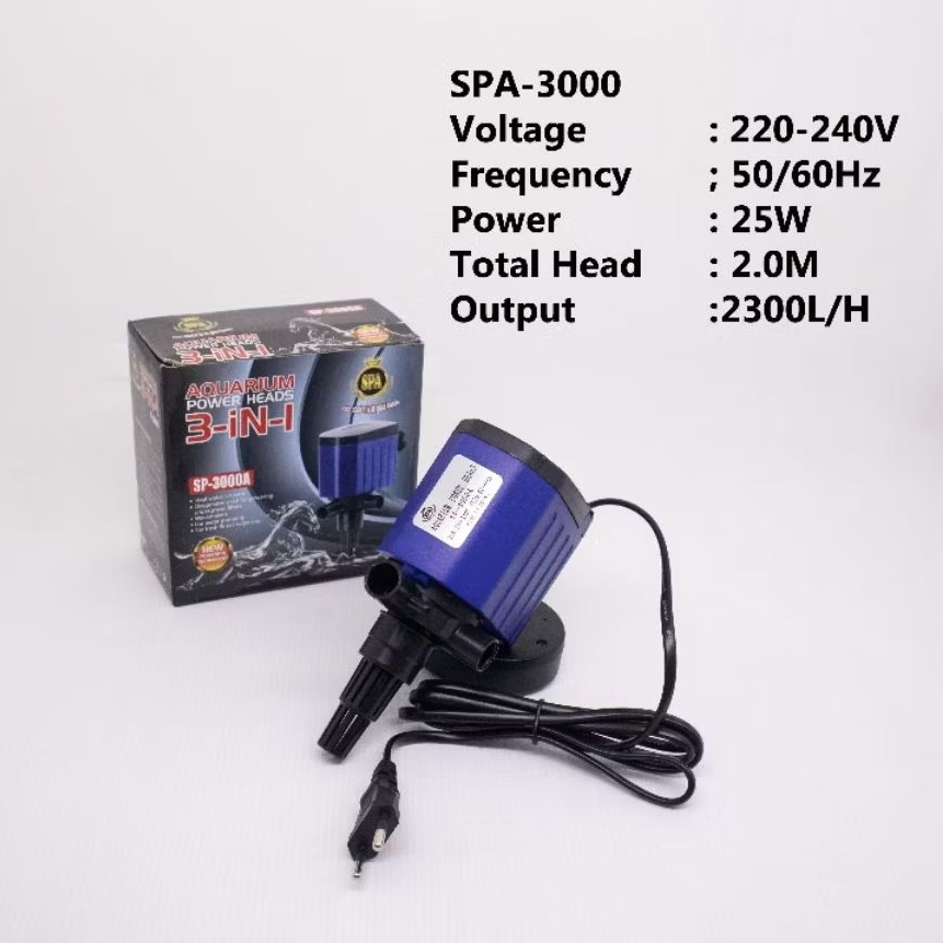 AQUARIUM POWER HEADS 3IN1 SPA PUMP SP-3000A/SPA3000