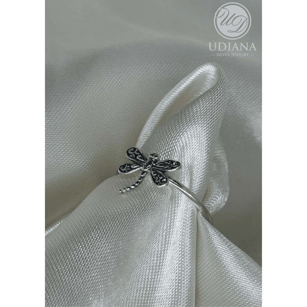 Cincin Perak 925 Dragonfly Minimalis — Handmade Bali