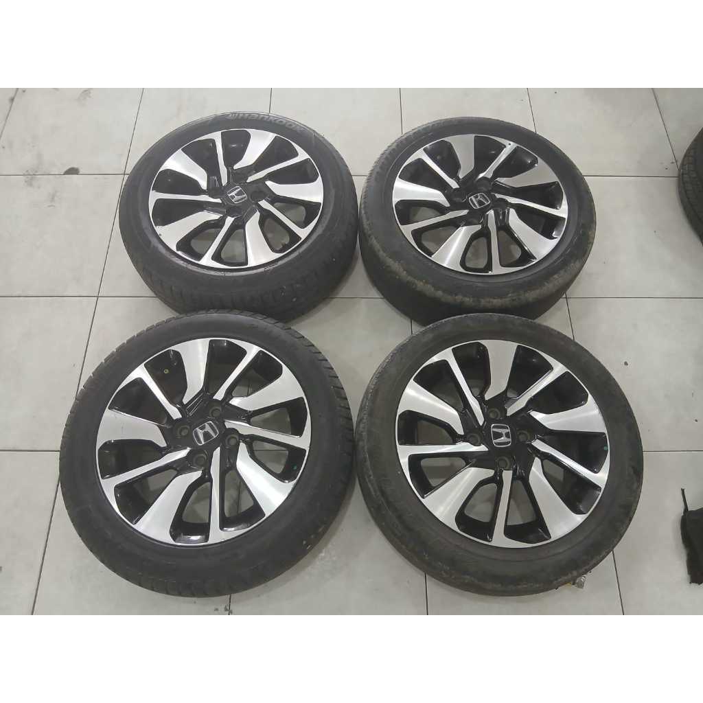 VELG MOBIL ORI STD BRIO RS RING 15 LUBANG BAUT PCD 4X100 + BAN PELEK