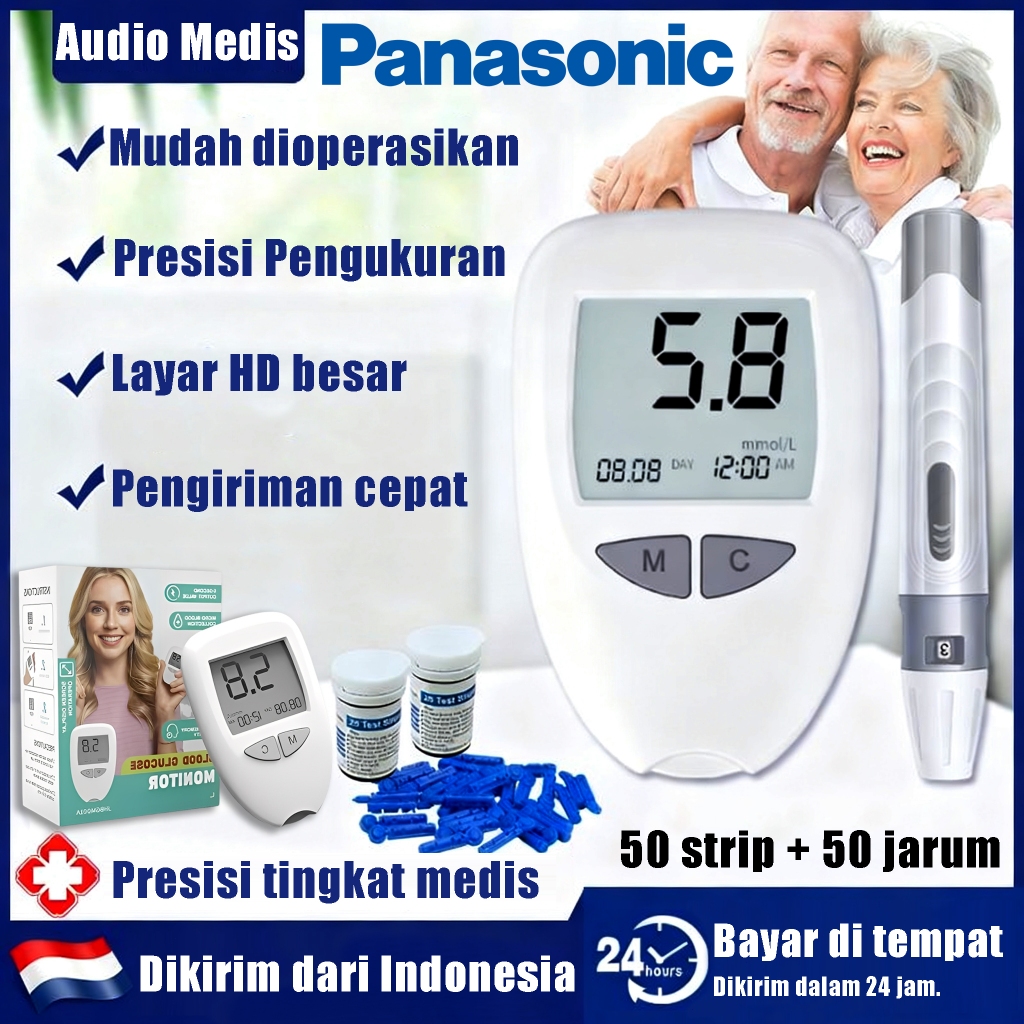 Tes gula darah yang akurat kit lengkap alat tes gula darah  Mudah dioperasikan