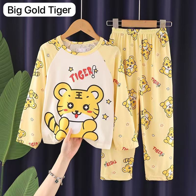 Baju Tidur Anak Perempuan Lengan Panjang Piyama Anak Laki Celana Panjang Unisex Motif MACAN 1 1