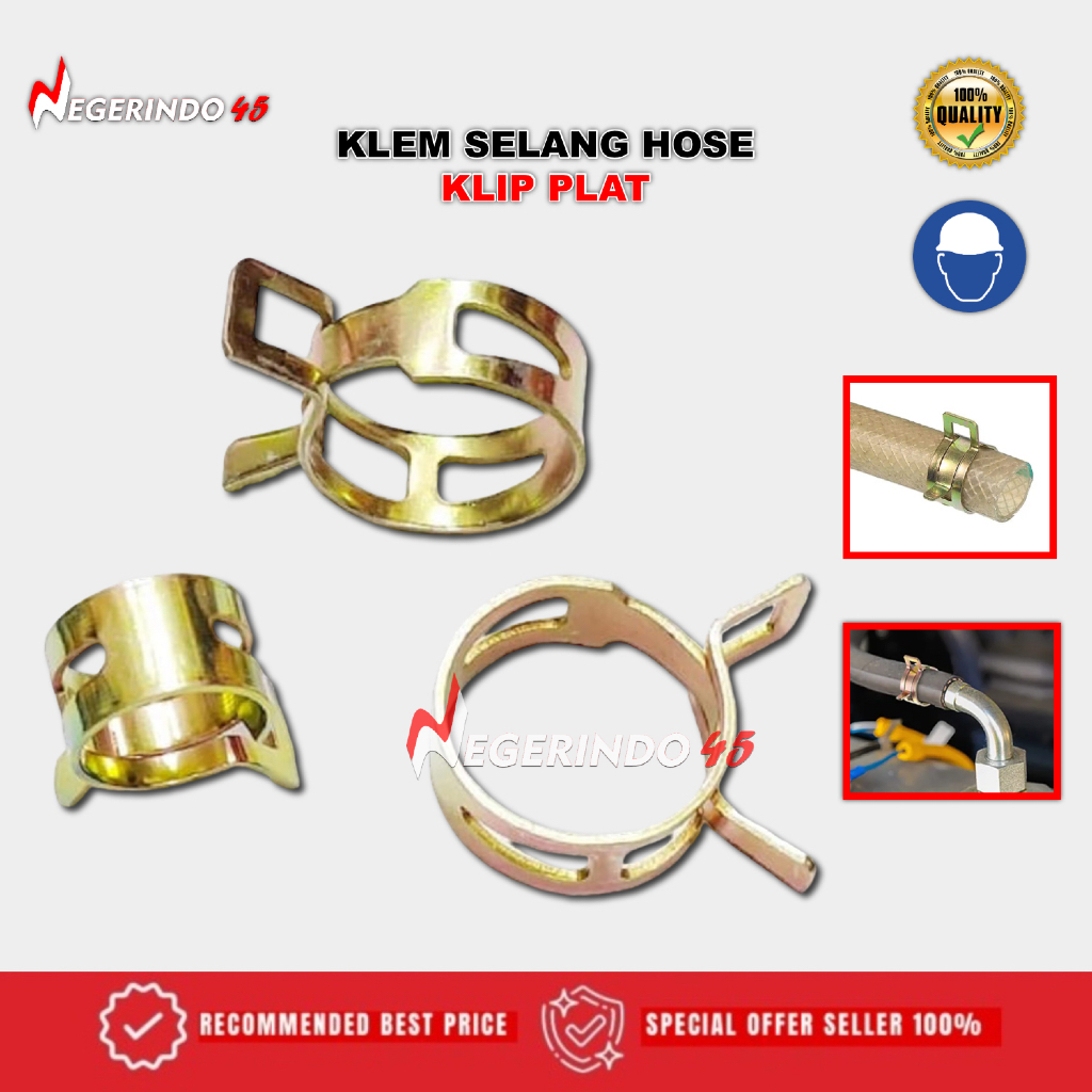 KLEM KLIP PLAT SELANG BENSIN RADIATOR KOMPRESOR CLAMPS SPRING HOSE CLIPS PLAT
