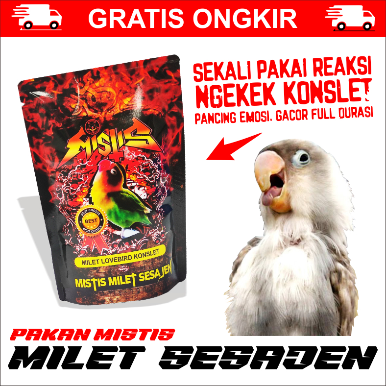 Pakan Lovebird Konlset | Milet Mistis Lovebird Sesajen pakan Lomba Lovebird