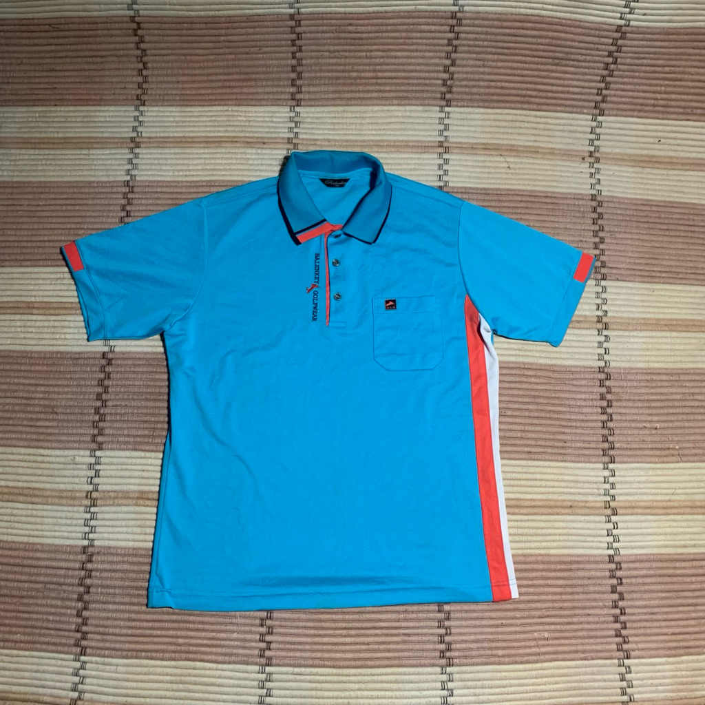 Kaos Mock Neck Pria  Tebal BALENKEY GOLF 100 Second Preloved