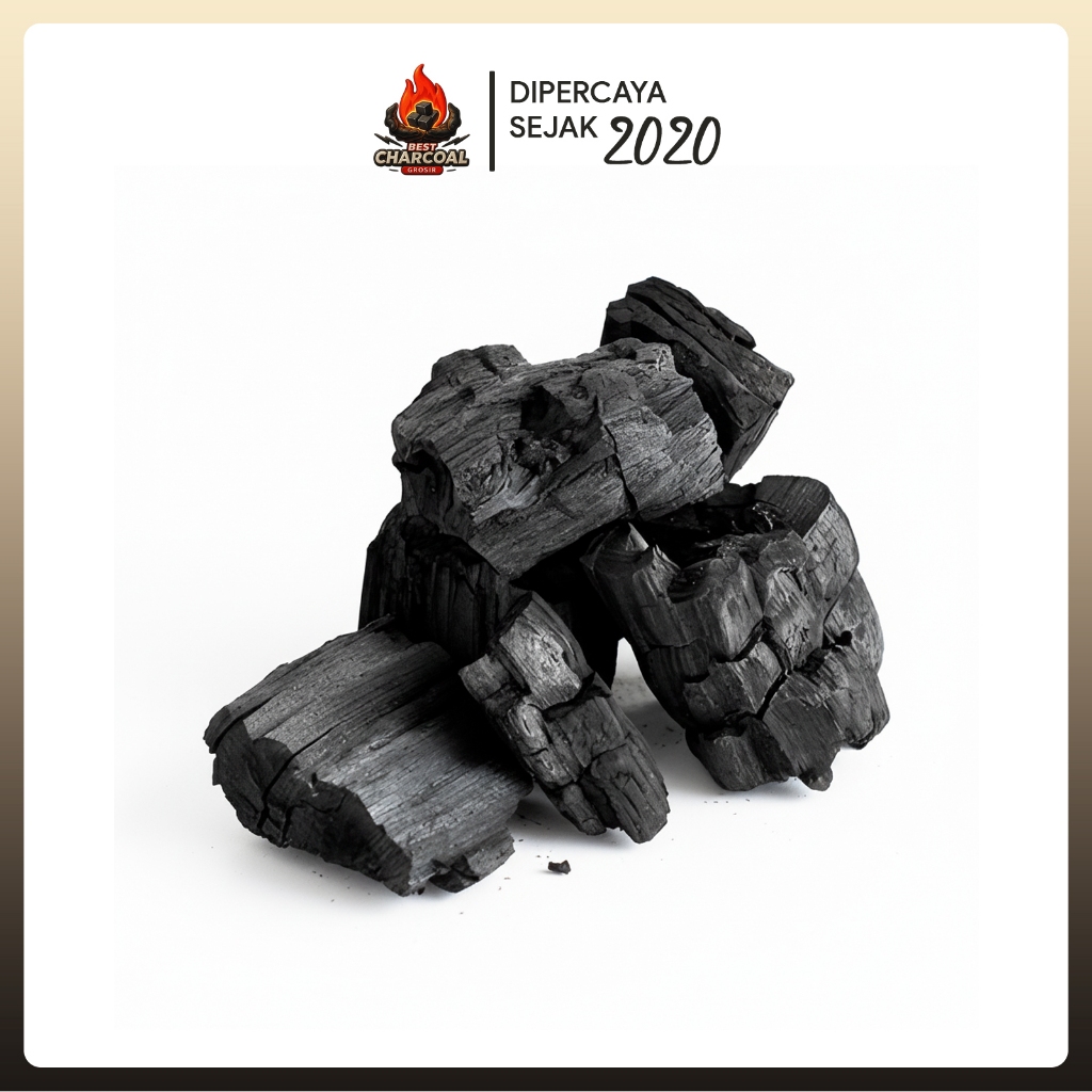 Arang Kayu Hexagonal Cube Batok Brongkol BBQ Premium Panggang Food Grade Areng Barbeque