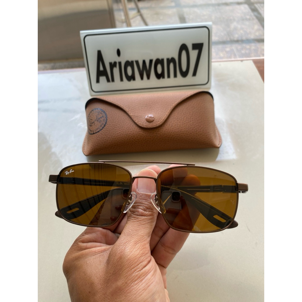 kacamata ray-ban rb 3715 usa full brown sz 58